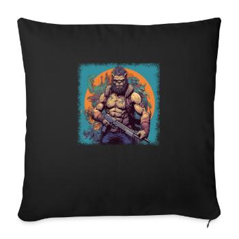 Bday Birthday Fun Snake Shirts Design - Housse de coussin décorative 45 x 45 cm - noir - Devant