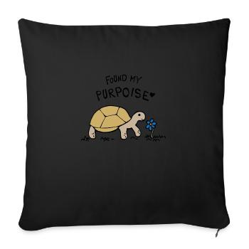 Found My Purpoise Tortoise - Sofa pillowcase 17,3'' x 17,3'' (45 x 45 cm) - black - Front