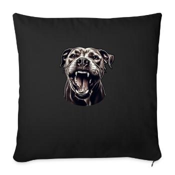 Pitbull – Force et loyauté en un - Housse de coussin décorative 45 x 45 cm - noir - Devant