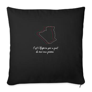 C est l Algérie qui a fait de moi une femme - Housse de coussin décorative 45 x 45 cm - noir - Devant
