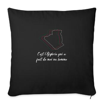 C est l Algérie qui a fait de moi un homme - Housse de coussin décorative 45 x 45 cm - noir - Devant