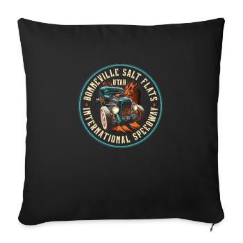Hot Rod Bonneville Salt Flats Speedway, Muscle Car - Sofakissenbezug 45 x 45 cm - Schwarz - Vorne