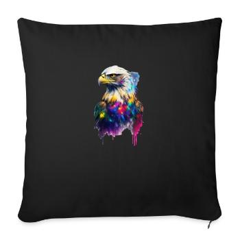 Adler Watercolor - Sofa pillowcase 17,3'' x 17,3'' (45 x 45 cm) - black - Front