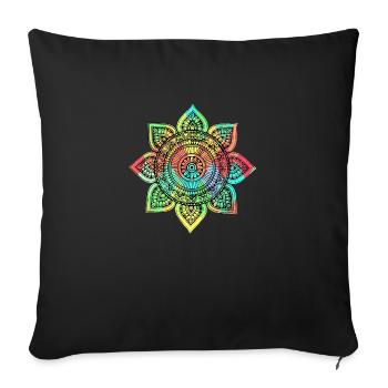 Mandala - Housse de coussin décorative 45 x 45 cm - noir - Devant