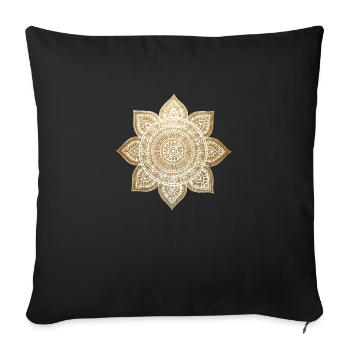 Mandala Gliter - Housse de coussin décorative 45 x 45 cm - noir - Devant