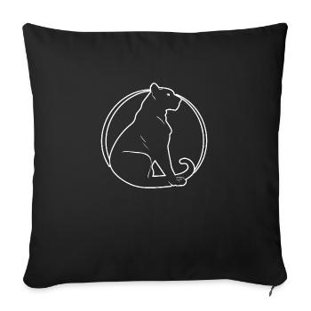 Panther Predator Jungle Wildcat - Housse de coussin décorative 45 x 45 cm - noir - Devant
