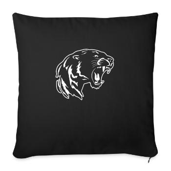 Panther Predator Jungle Wildcat - Sofa pillowcase 17,3'' x 17,3'' (45 x 45 cm) - black - Front