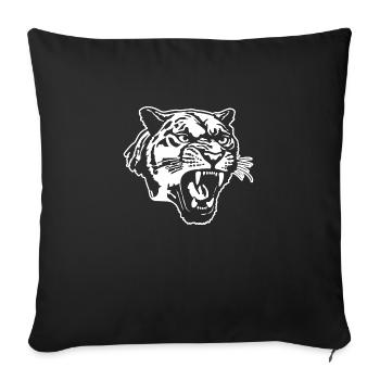 Panther Predator Jungle Wildcat - Sofa pillowcase 17,3'' x 17,3'' (45 x 45 cm) - black - Front