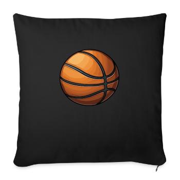 Basketball Clipart for Basketball Players - Sofa pillowcase 17,3'' x 17,3'' (45 x 45 cm) - black - Front