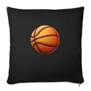 Basketball motif - Sofa pillowcase 17,3'' x 17,3'' (45 x 45 cm) - black - Front