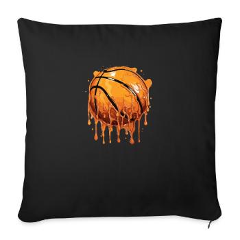 Dripping Basketball Clipart - Sofa pillowcase 17,3'' x 17,3'' (45 x 45 cm) - black - Front