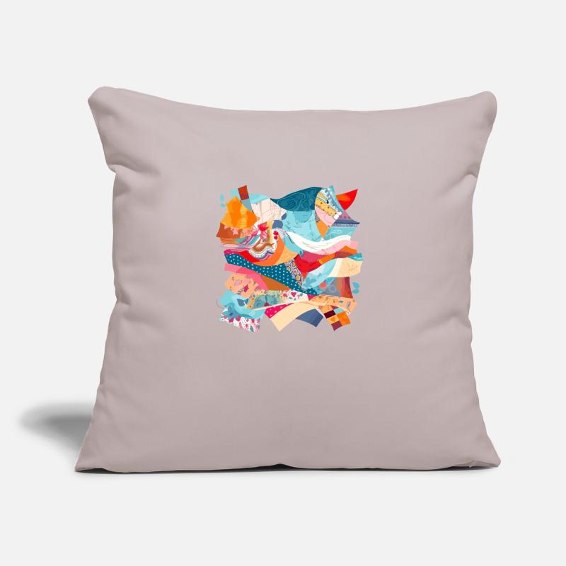 Fabric patchwork n°3 Sofa pillowcase 17,3'' x 17,3'' (45 x 45 cm)