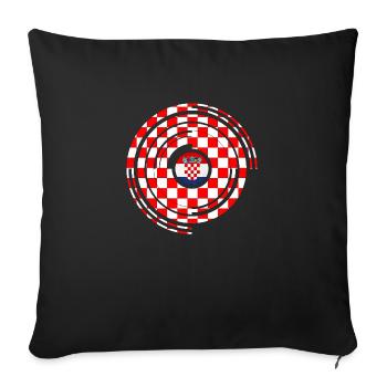 Croatie hrvatska croatie hrv voyage europe zagreb - Housse de coussin décorative 45 x 45 cm - noir - Devant