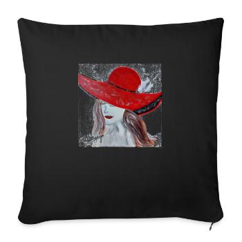 Peinture acrylique « Glamour » par Melanie Eckenbrecht - Housse de coussin décorative 45 x 45 cm - noir - Devant