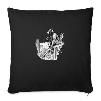 Koki à la ville - Housse de coussin décorative 45 x 45 cm - noir - Devant