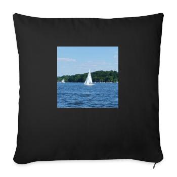 Boot - Sofakissenbezug 45 x 45 cm - Schwarz - Vorne
