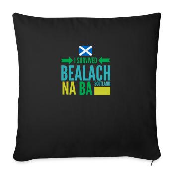 BEALACH NA BA, SCOTLAND - Sofa pillowcase 17,3'' x 17,3'' (45 x 45 cm) - black - Front