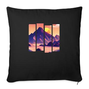 Mountains Hiking Hiking Mountain Hiking Mountain Hikers - Sofa pillowcase 17,3'' x 17,3'' (45 x 45 cm) - black - Front
