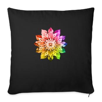 Hippie soul groovy Summer time Good vibes 70s 80s - Sofa pillowcase 17,3'' x 17,3'' (45 x 45 cm) - black - Front