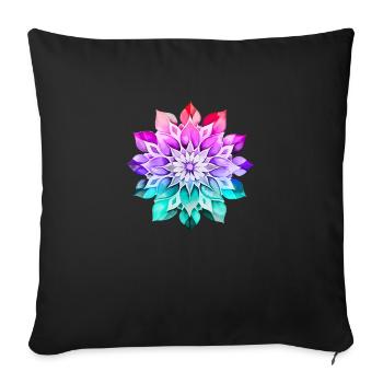 Hippie soul groovy Summer time Good vibes 70s 80s - Sofa pillowcase 17,3'' x 17,3'' (45 x 45 cm) - black - Front