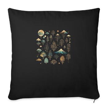 Beauty of nature - Sofa pillowcase 17,3'' x 17,3'' (45 x 45 cm) - black - Front