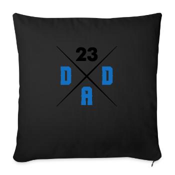 dad 23 - Sofa pillowcase 17,3'' x 17,3'' (45 x 45 cm) - black - Front