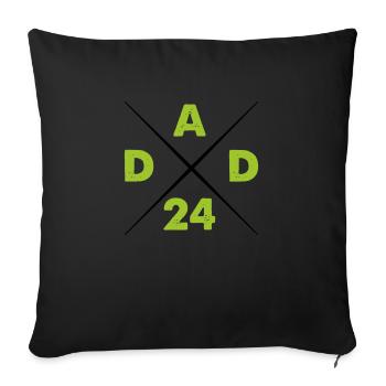 dad 24 - Sofa pillowcase 17,3'' x 17,3'' (45 x 45 cm) - black - Front