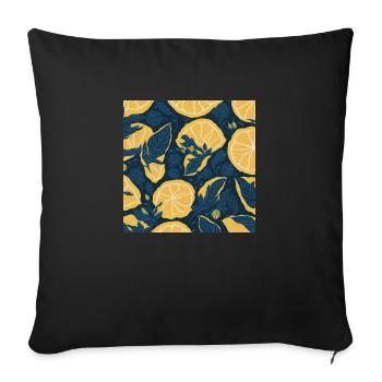 Citron - Housse de coussin décorative 45 x 45 cm - noir - Devant