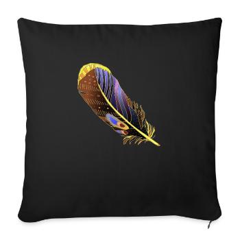 Feather - Sofa pillowcase 17,3'' x 17,3'' (45 x 45 cm) - black - Front