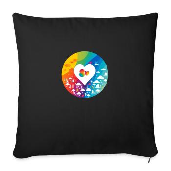 Cloud Liebe - Sofakissenbezug 45 x 45 cm - Schwarz - Vorne