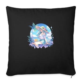 Beach Girl - Summer - Sofakissenbezug 45 x 45 cm - Schwarz - Vorne