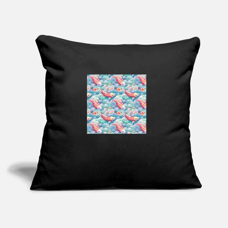 Koi Fish Seamless Pattern Japanese Asian Chinese Sofa pillowcase 17,3'' x 17,3'' (45 x 45 cm)