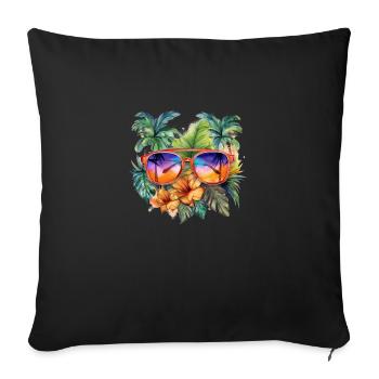 Sunglasse Triopical Summer Sun Beach South Seas - Sofa pillowcase 17,3'' x 17,3'' (45 x 45 cm) - black - Front
