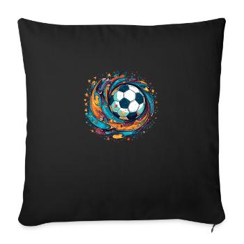 Soccer design for soccer players and soccer fans - Sofa pillowcase 17,3'' x 17,3'' (45 x 45 cm) - black - Front