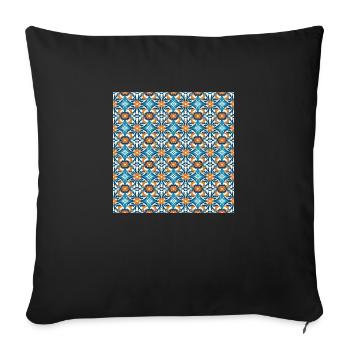 Carreaux Motif Sans Couture Motif Géométrique Art Moderne - Housse de coussin décorative 45 x 45 cm - noir - Devant