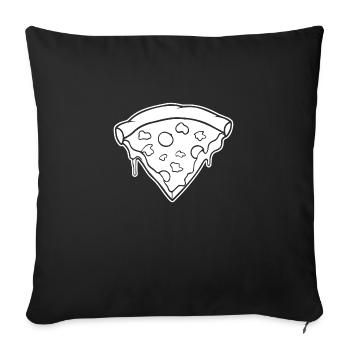 Pizza Restauration rapide Pizzeria - Housse de coussin décorative 45 x 45 cm - noir - Devant