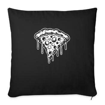Pizza Restauration rapide Pizzeria - Housse de coussin décorative 45 x 45 cm - noir - Devant