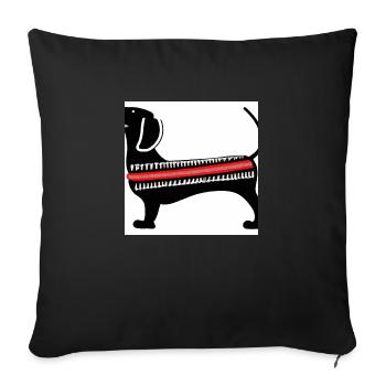 Sausage Dog 1920 - Sofakissenbezug 45 x 45 cm - Schwarz - Vorne