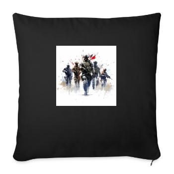 US Army gaming art - Sofakissenbezug 45 x 45 cm - Schwarz - Vorne