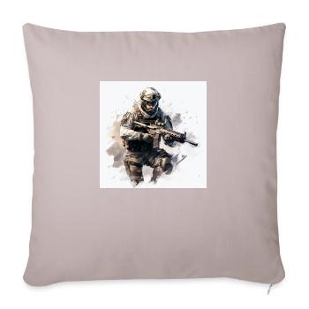 COD jeu art shooter - Housse de coussin décorative 45 x 45 cm - taupe clair - Devant
