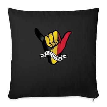 Belgium Shaka - Sofa pillowcase 17,3'' x 17,3'' (45 x 45 cm) - black - Front