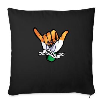India Shaka - Sofakissenbezug 45 x 45 cm - Schwarz - Vorne