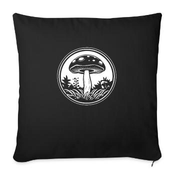 Champignon Cueilleur de champignons Champignons Champignons - Housse de coussin décorative 45 x 45 cm - noir - Devant