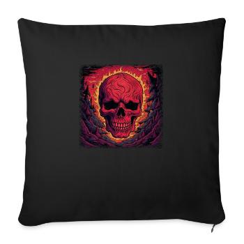 birthday present idea spooky skateboarding cute - Sofakissenbezug 45 x 45 cm - Schwarz - Vorne