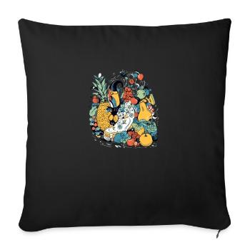 Die seltsamen Früchte - Sofakissenbezug 45 x 45 cm - Schwarz - Vorne