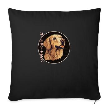 Japanischer Golden Retriever - Sofakissenbezug 45 x 45 cm - Schwarz - Vorne