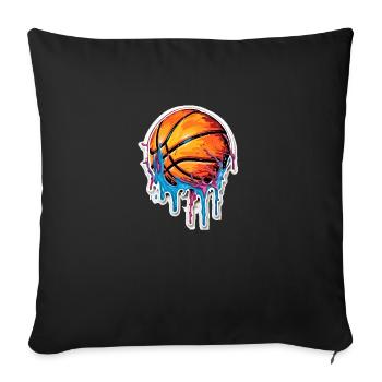 Basketball - Sofa pillowcase 17,3'' x 17,3'' (45 x 45 cm) - black - Front