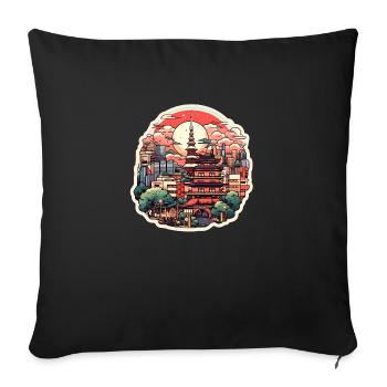 China - Sofakissenbezug 45 x 45 cm - Schwarz - Vorne