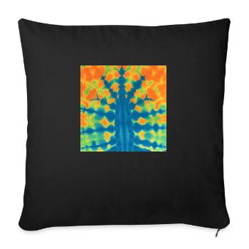 Tye die pattern - Sofa pillowcase 17,3'' x 17,3'' (45 x 45 cm) - black - Front