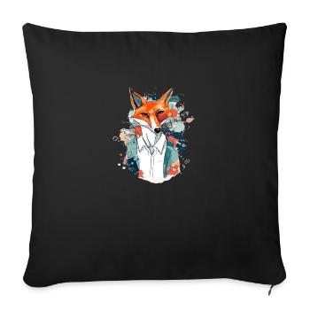 Renard chenapan - Housse de coussin décorative 45 x 45 cm - noir - Devant
